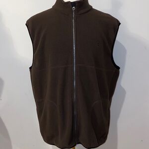 3/$45 Izod Dark Brown Fleece Vest Men’s Shirt Size XL